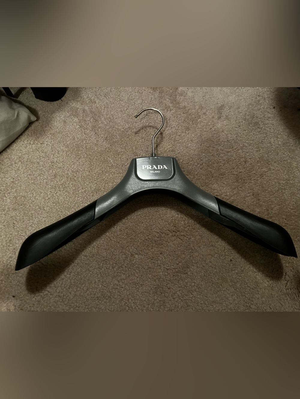 Prada Black Plastic Hanger